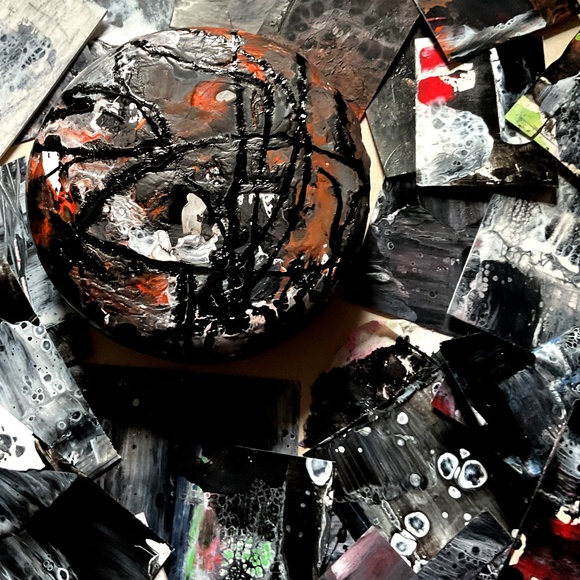 Junk Journal Pack 35+ Hand painted Pieces, Grunge Joy Collection 4- Limited Ed. - Picture 3 of 13